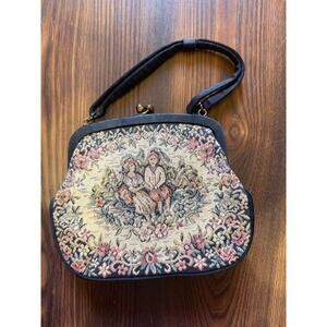 Empress Bags VTG Tapestry Cocktail Purse with Kiss Lock Closure